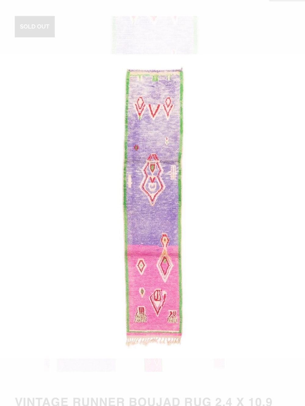 Vintage runner boujad rug